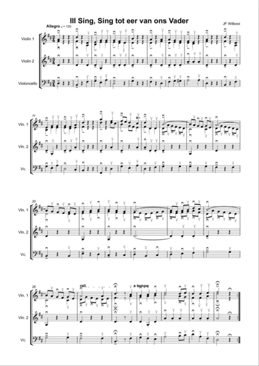 Violin Trio mov III Allegro String Trio scores gallery preview page 1