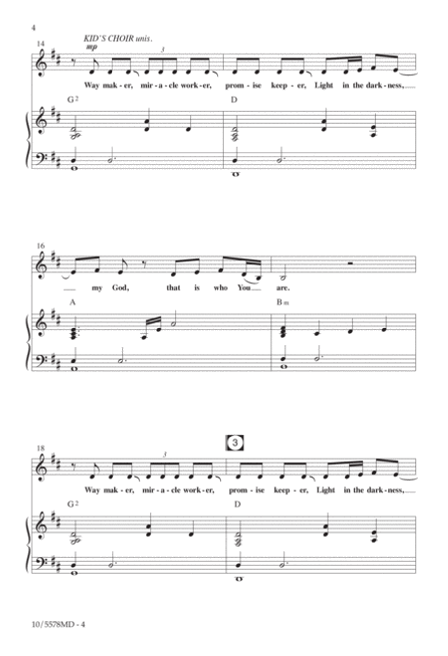 Way Maker 4-Part scores gallery preview page 4