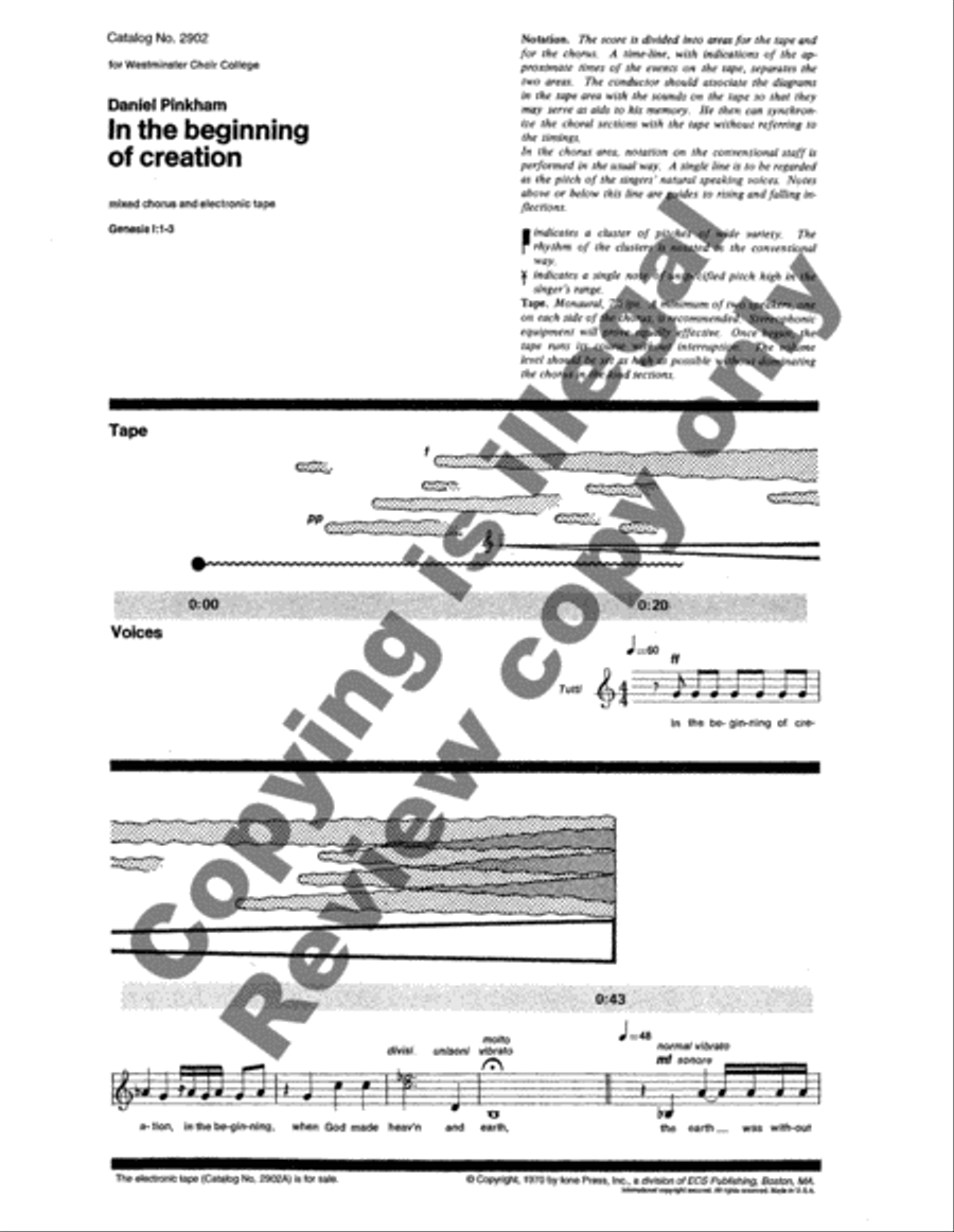 In the Beginning of Creation (Choral Score) 4-Part scores gallery preview page 5