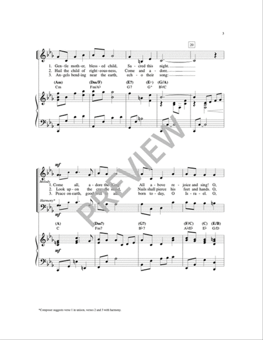 Christmas Lullaby 2-Part scores gallery preview page 2