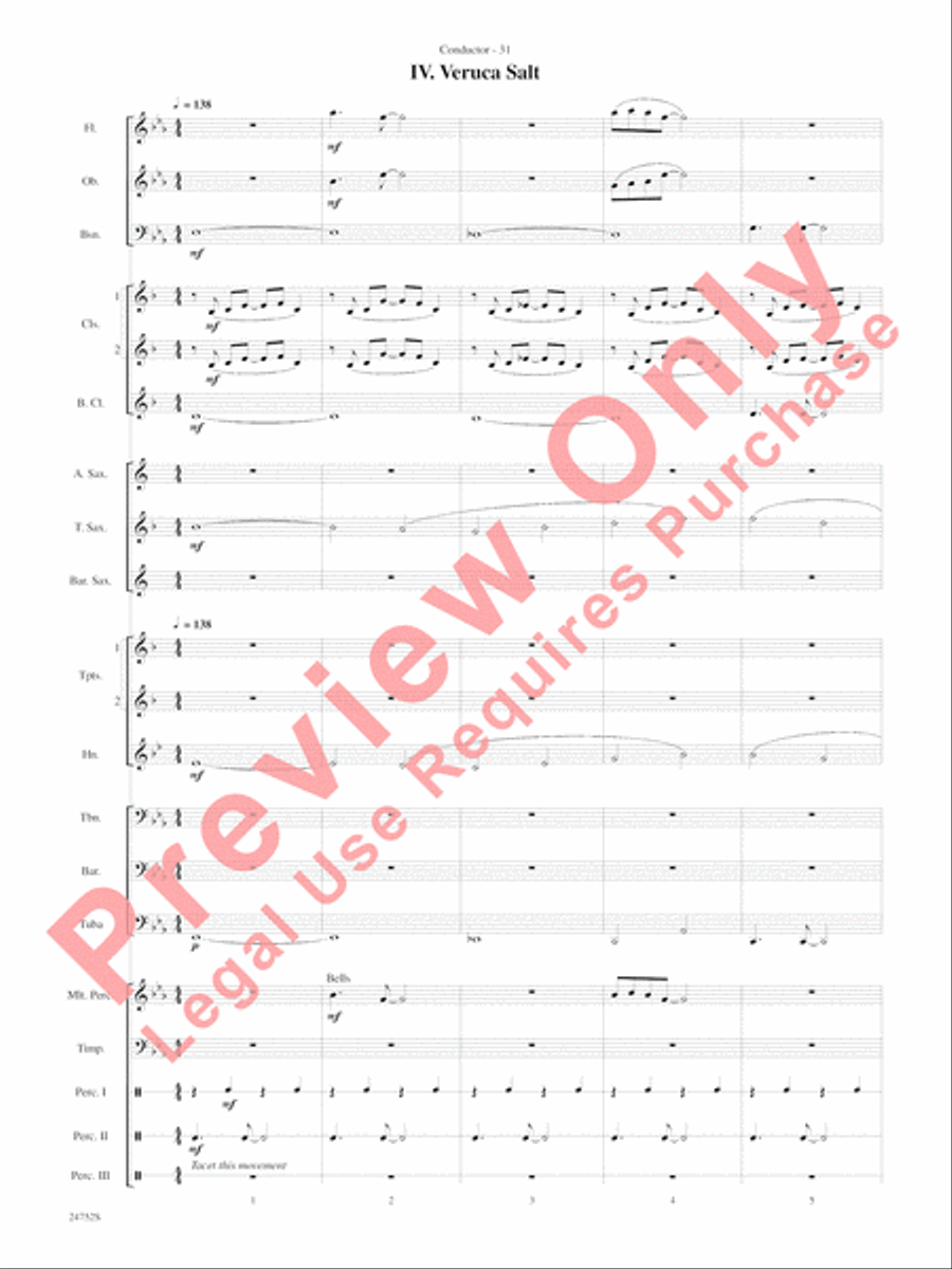 Charlie and the Chocolate Factory, Suite from Concert Band scores gallery preview page 34