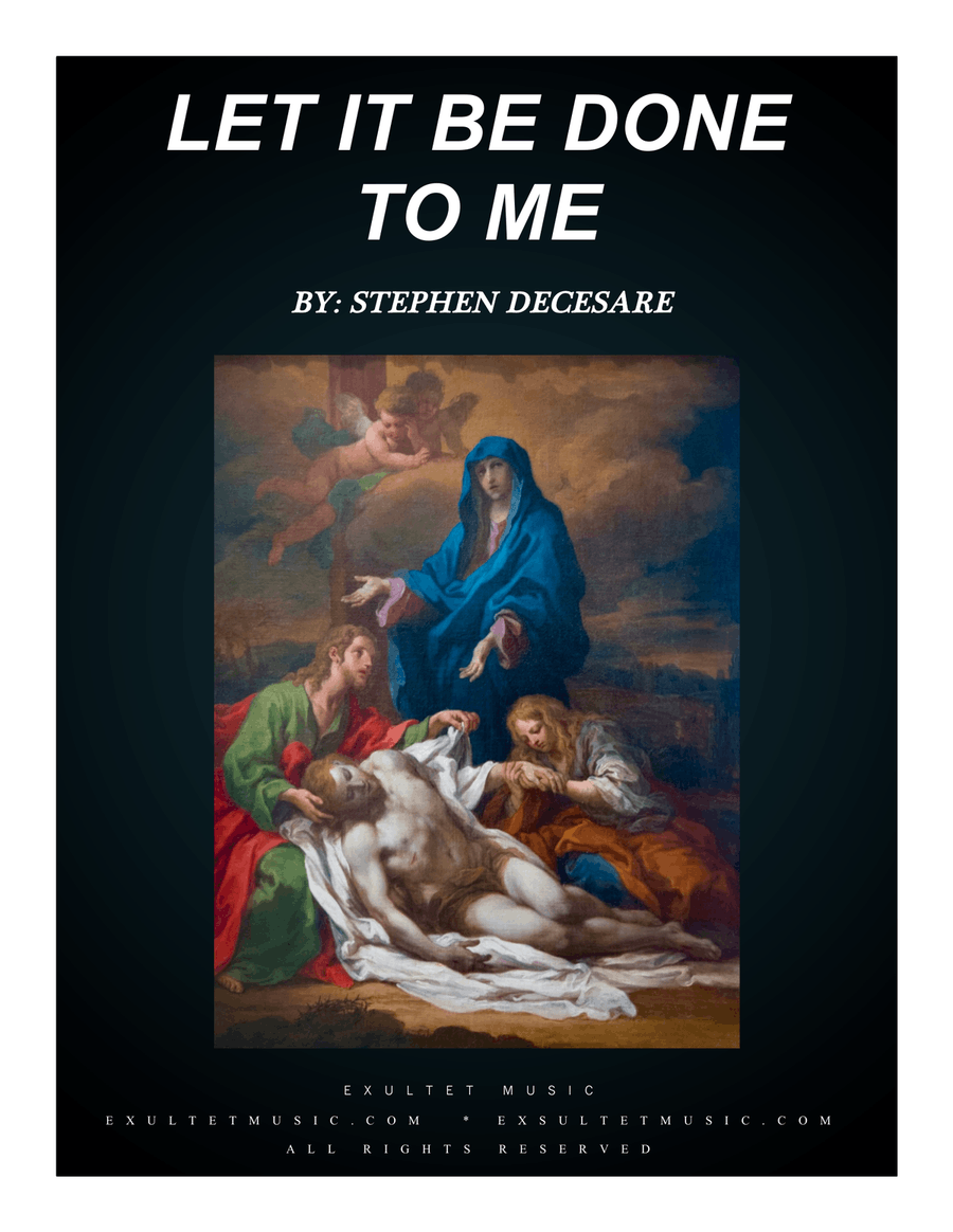 Let It Be Done To Me Tenor Voice scores gallery preview page 1