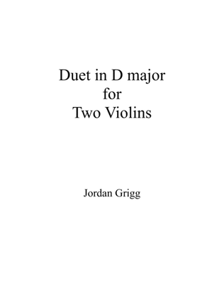 Book cover for Duet in D major for Two Violins