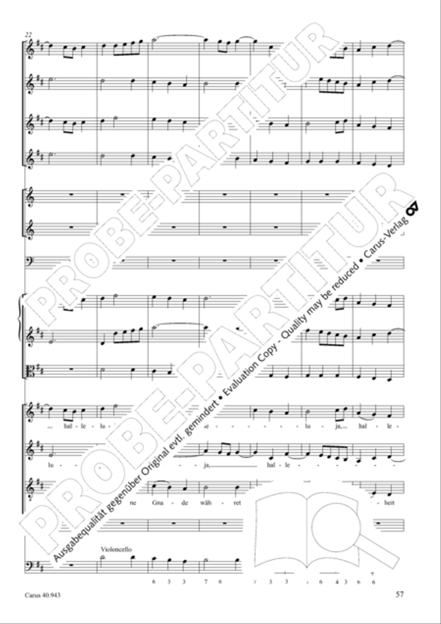 Shout to the Lord, all the earth (Jauchzet dem Herrn, alle Welt) 4-Part scores gallery preview page 64