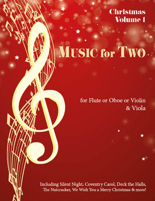 Book cover for Music for Two, Christmas - Flute/Oboe/Violin and Viola