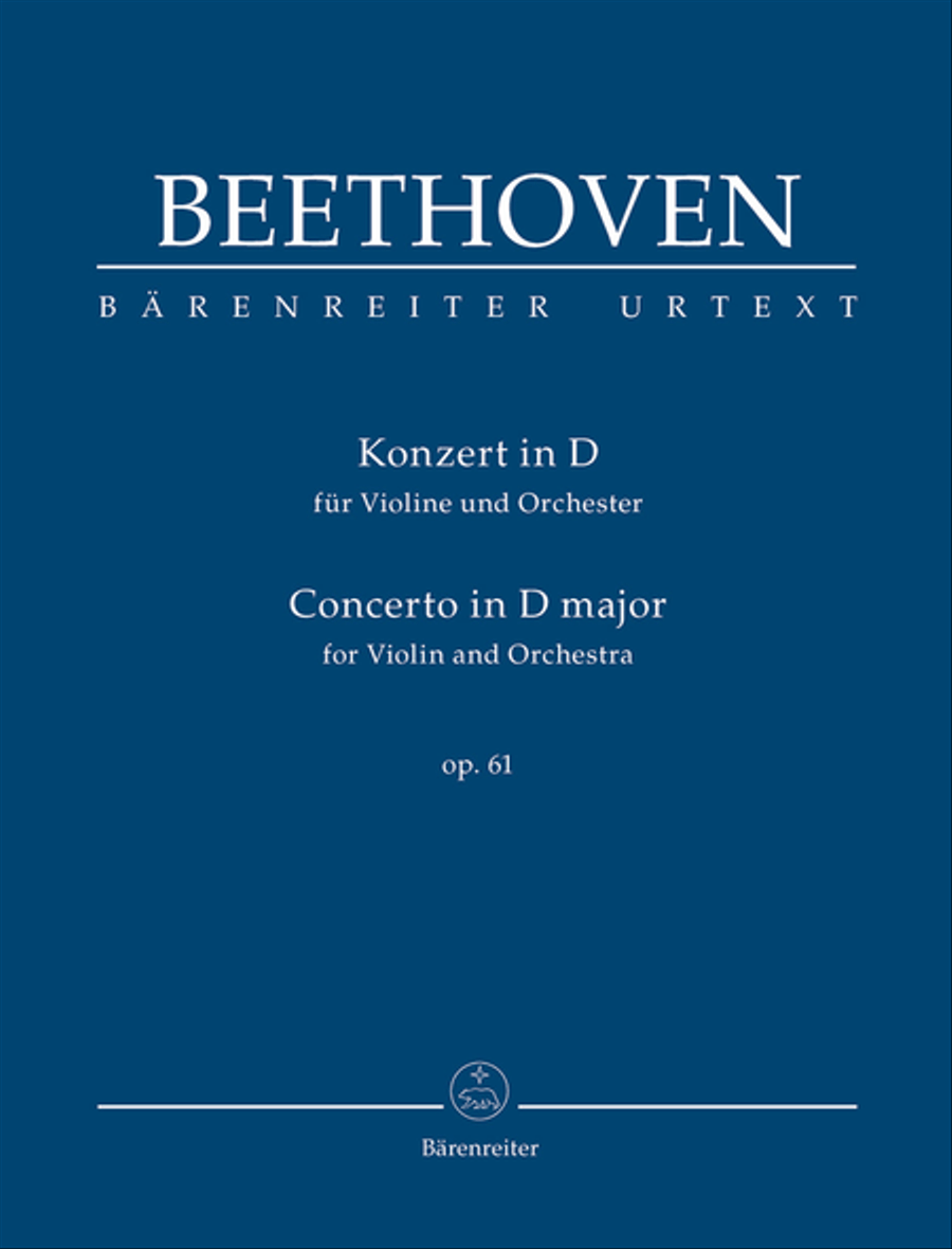 Concerto for Violin and Orchestra in D major, op. 61 Orchestra scores gallery preview page 1