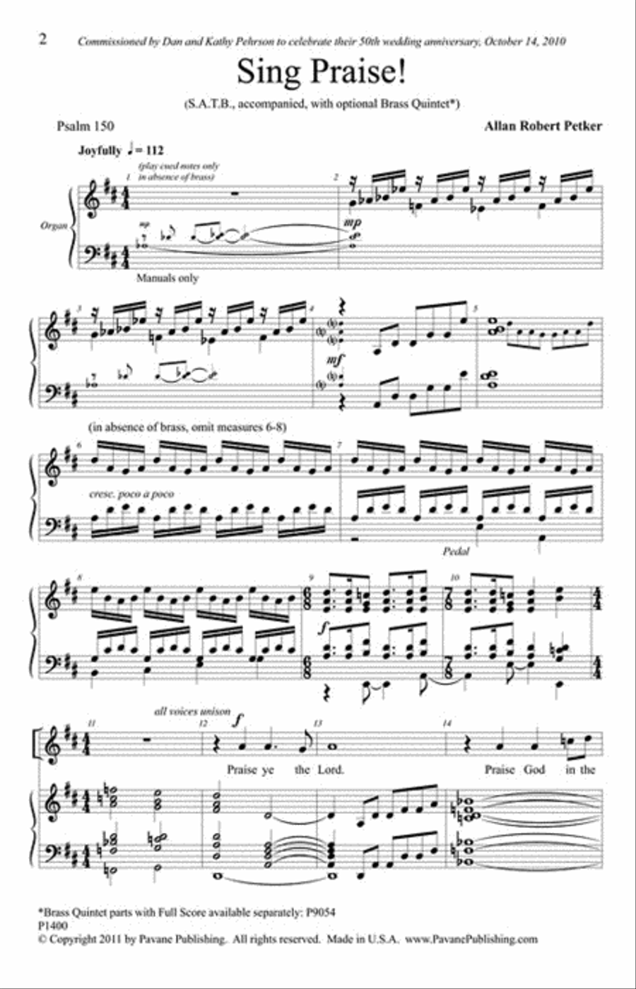 Sing Praise! Sing Praise! Choir scores gallery preview page 2