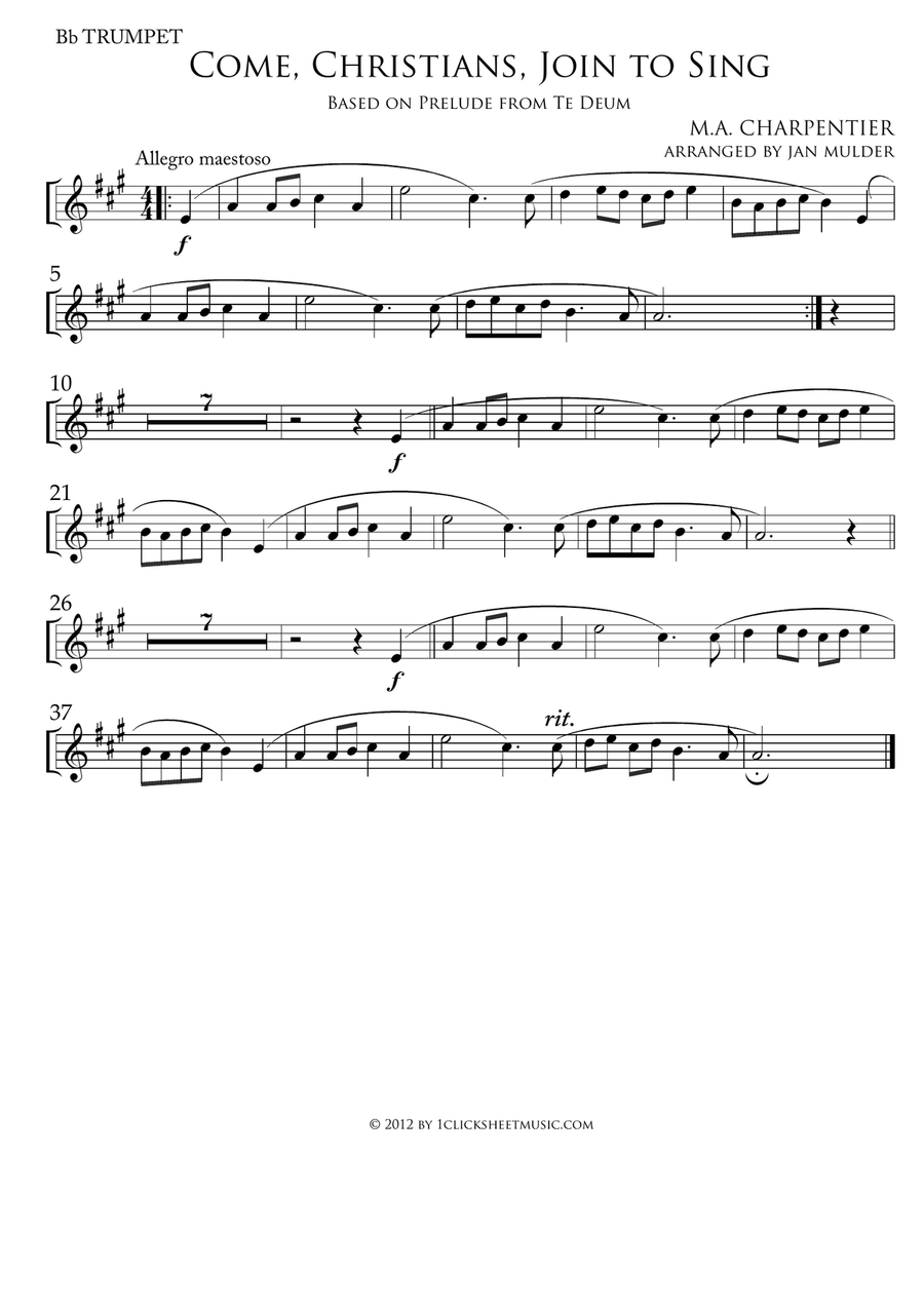 Come, Christians, Join To Sing