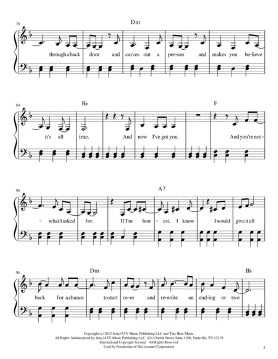 She Used To Be Mine from WAITRESS THE MUSICAL Voice scores gallery preview page 4