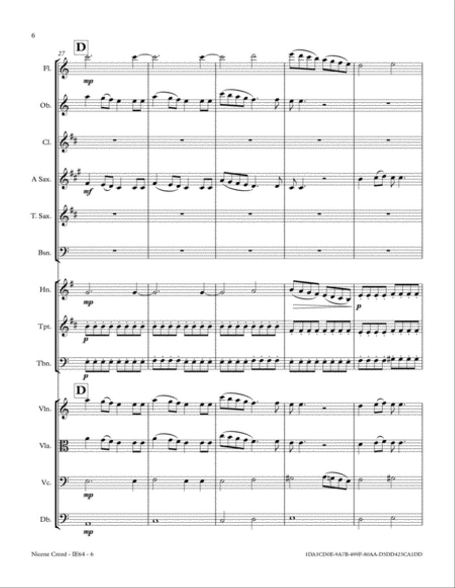 Nicene Creed (Credo) Full Orchestra scores gallery preview page 6