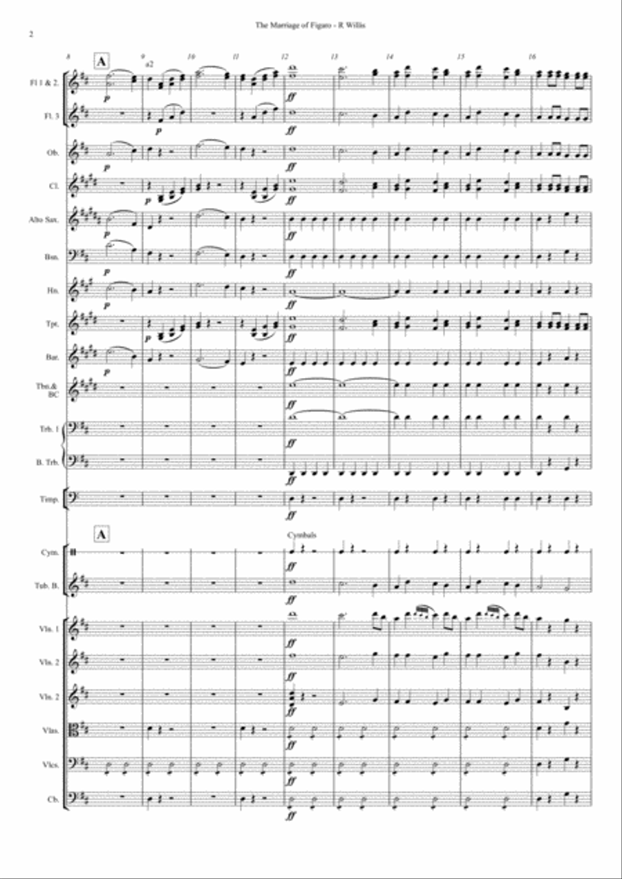 Marriage of Figaro - Overture Full Orchestra scores gallery preview page 2