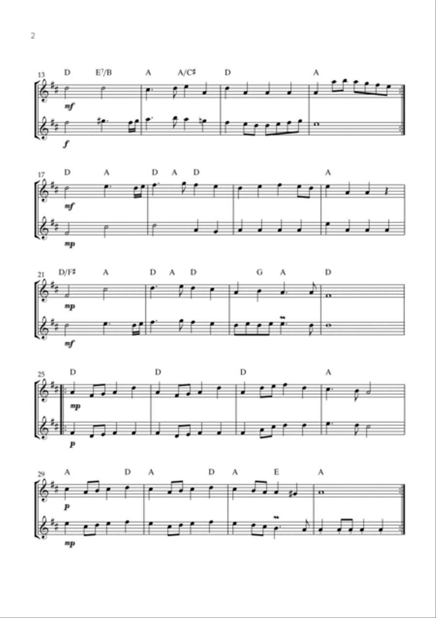 Trumpet Voluntary (Oboe Duo) - Jeremiah Clarke Woodwind Duet scores gallery preview page 2