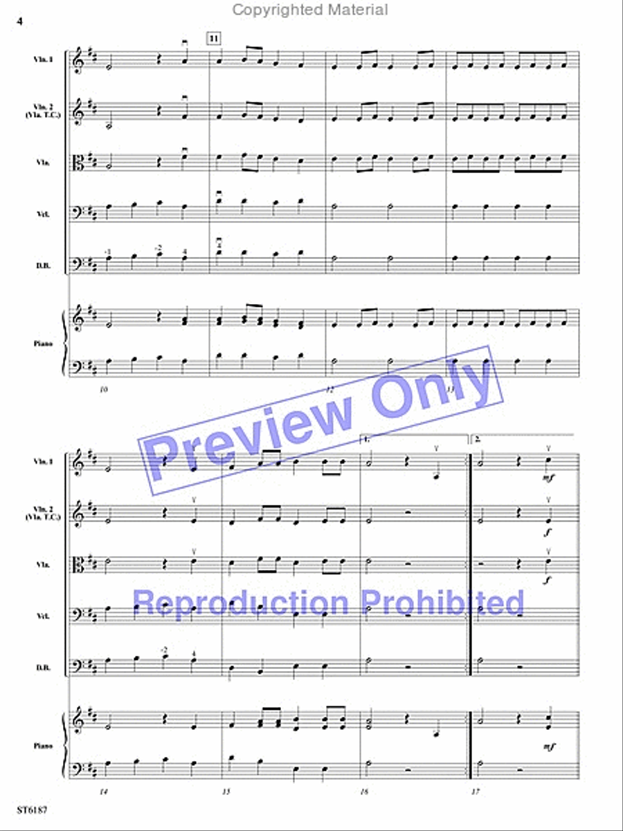 Music for the Royal Fireworks String Orchestra scores gallery preview page 3