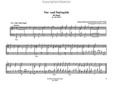 Vor- und Nachspiele für die Orgel op. 143 -Band 1 (Nr. 1-42)-