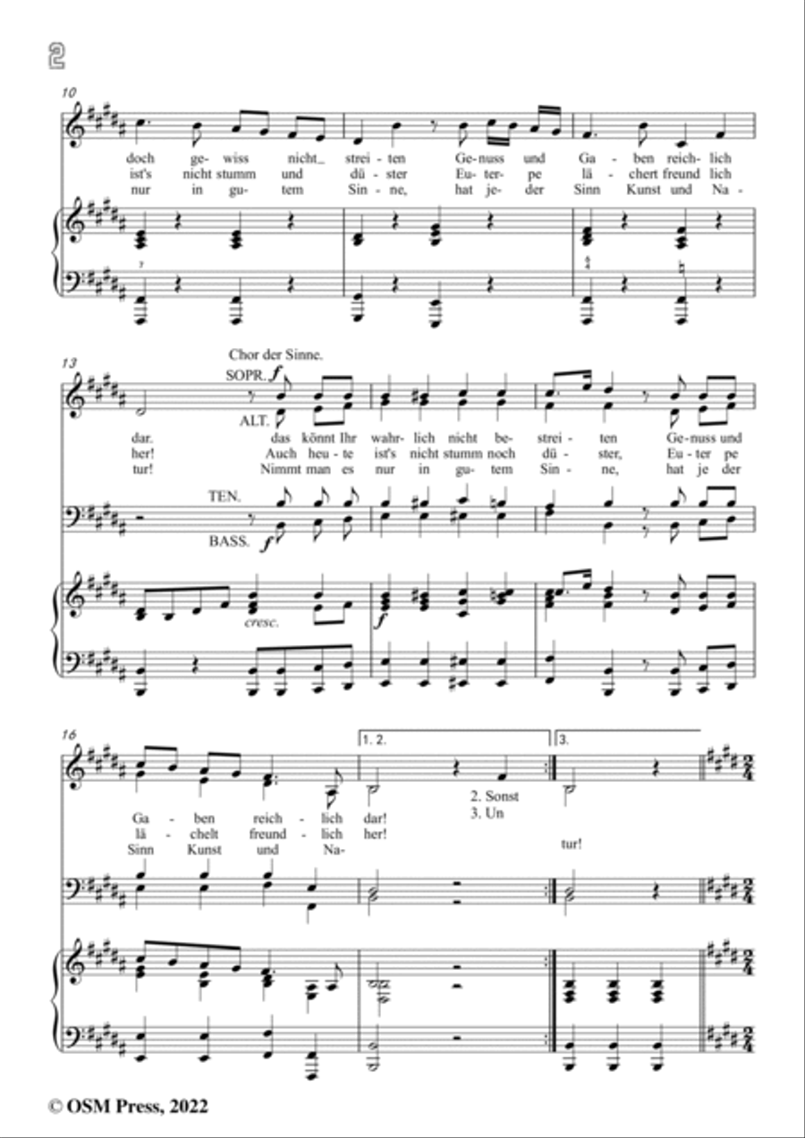 Loewe-Die funf Sinne,in B Major,for Voice and Piano Voice Solo scores gallery preview page 4