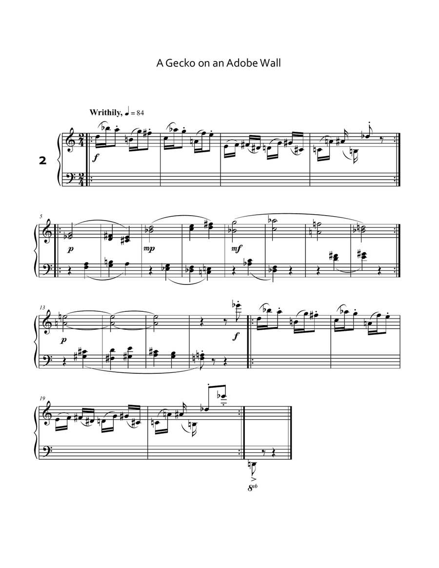 Frescoes on a Clay Wall: 12 miniatures for piano Piano Solo scores gallery preview page 2