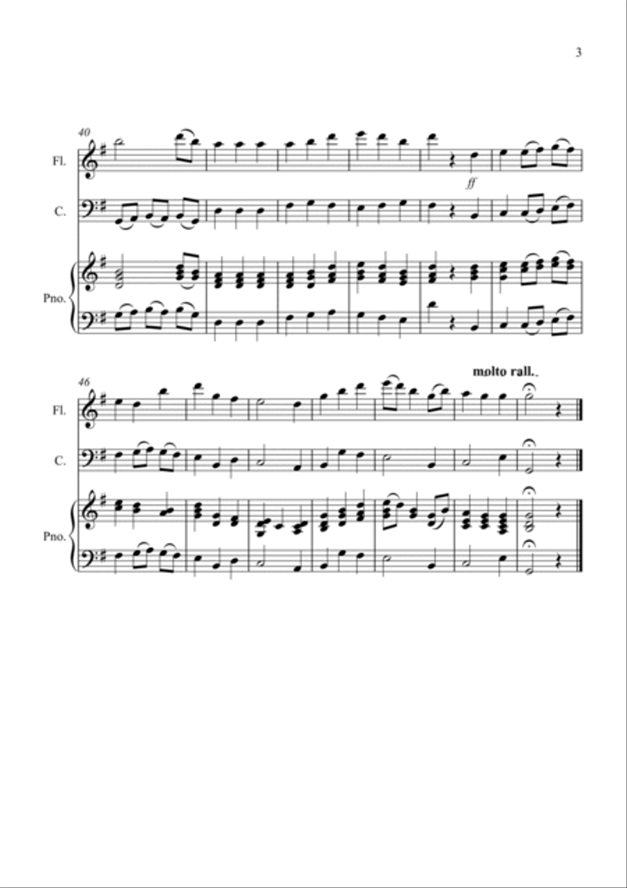 Be Thou My Vision for Flute and Cello Duet Flute scores gallery preview page 3