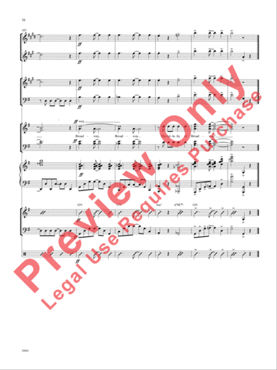 Lullaby of Broadway (and Forty-Second Street) Choir scores gallery preview page 17