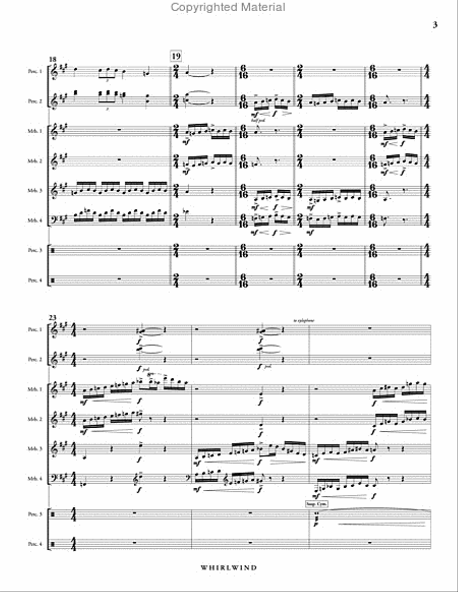 Whirlwind Percussion Ensemble scores gallery preview page 4