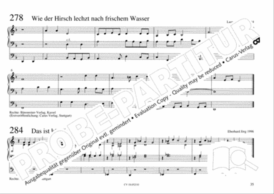 Esslinger Orgelbuch, Bd I-III Organ Solo scores gallery preview page 52
