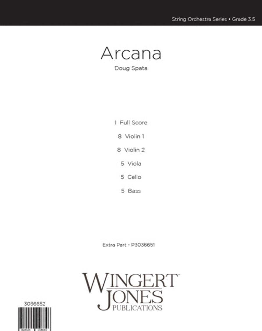 Arcana (Score) String Orchestra scores gallery preview page 1