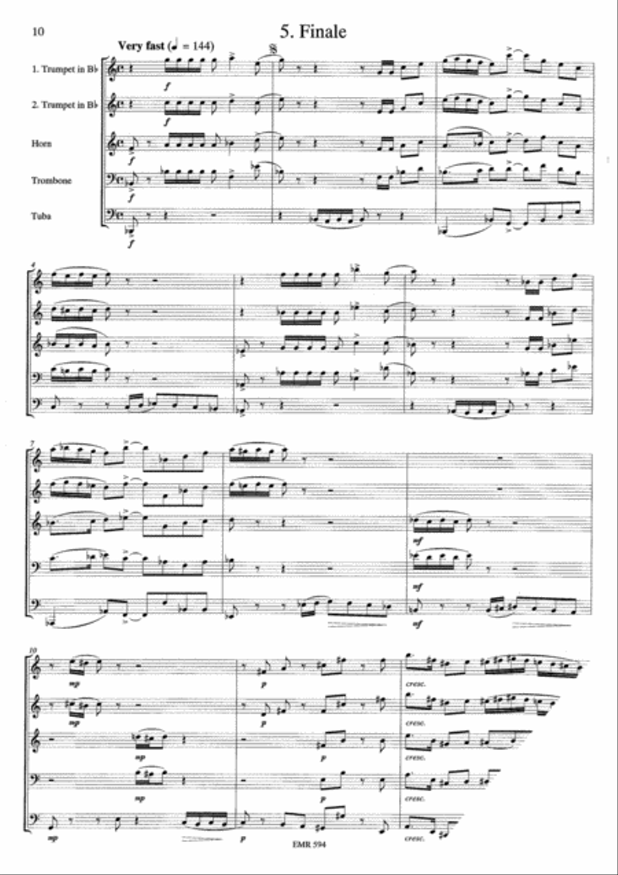 Brass Quintet No. 4 Brass Quintet scores gallery preview page 14