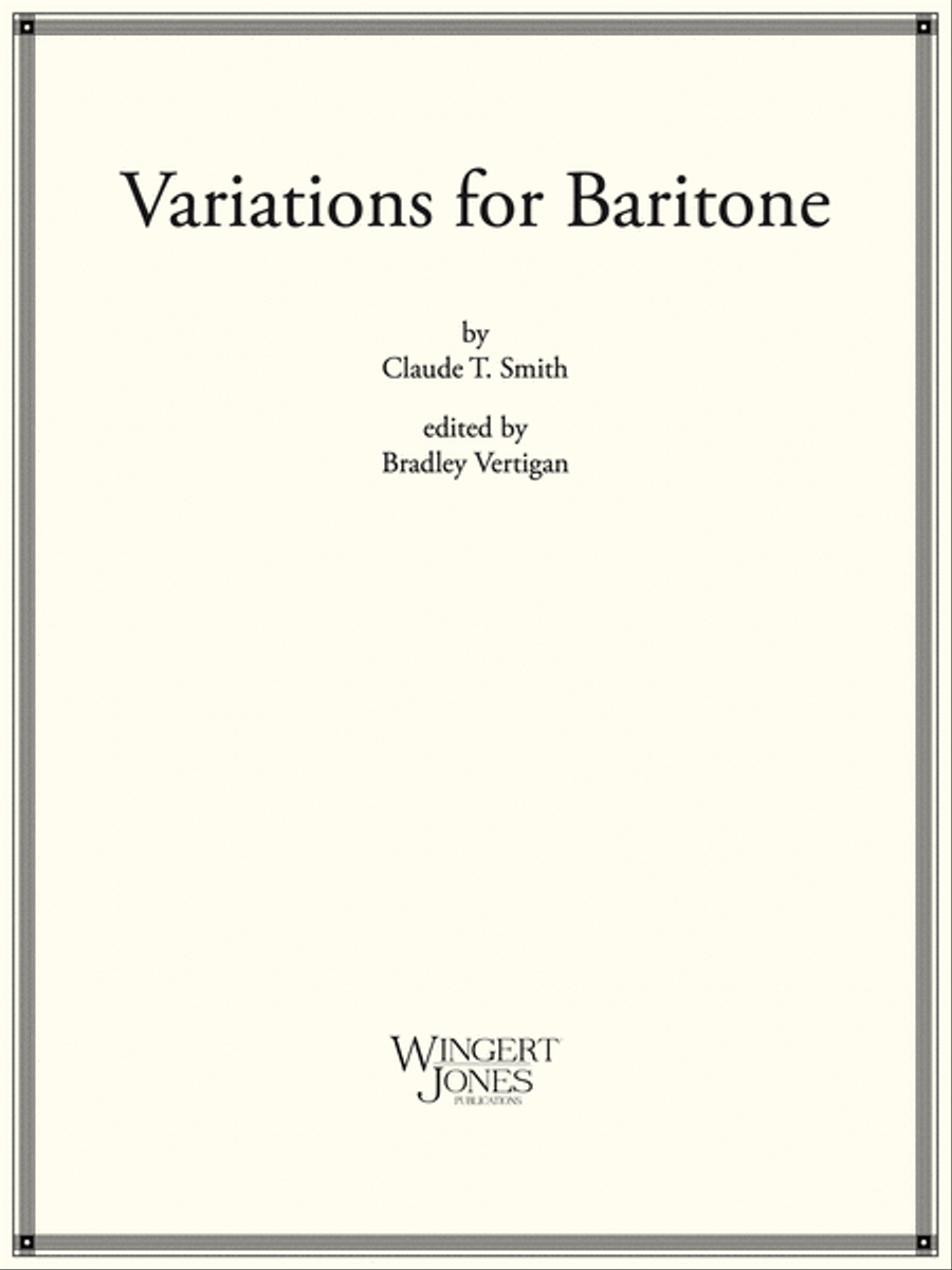 Variations For Baritone Baritone Horn BC scores gallery preview page 1