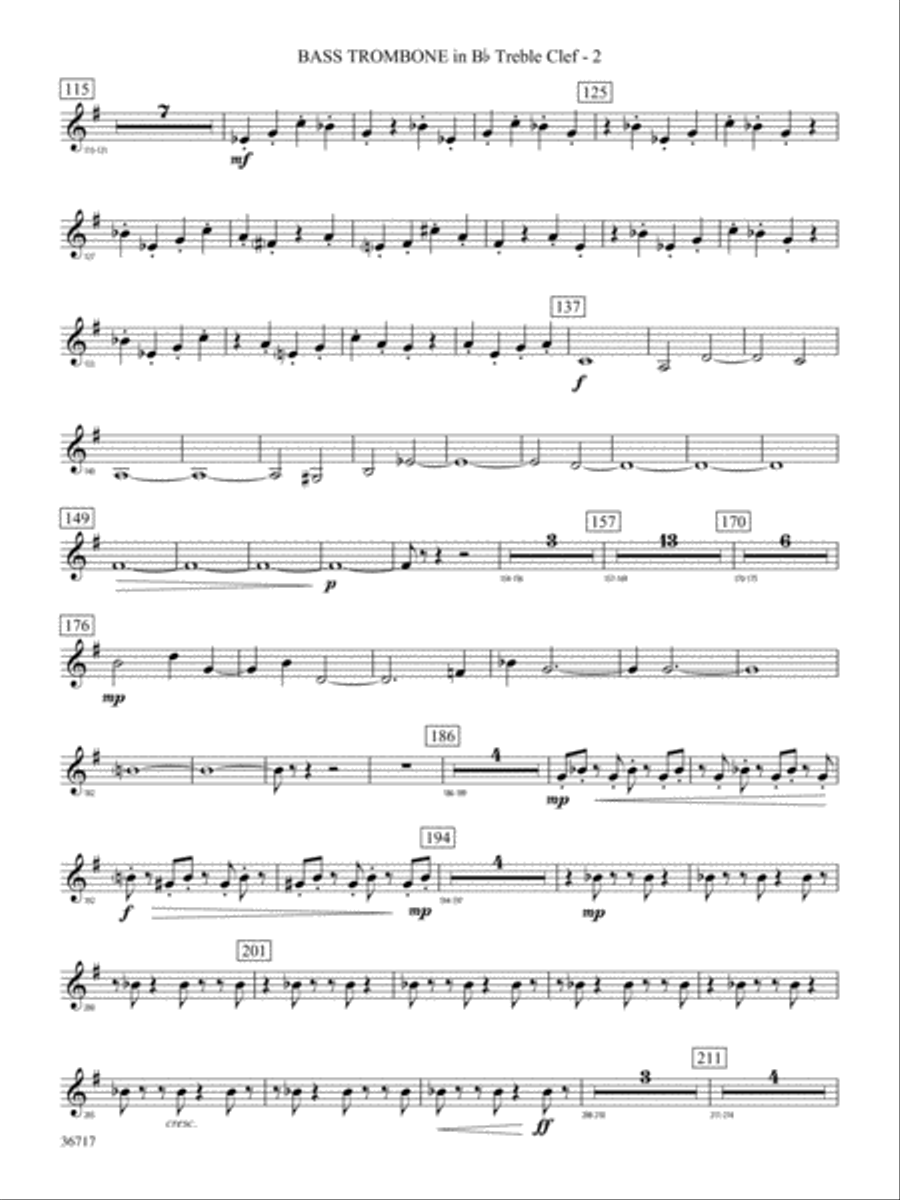 Sparkle: (World Part) 3rd B-flat Trombone T.C. Concert Band scores gallery preview page 2