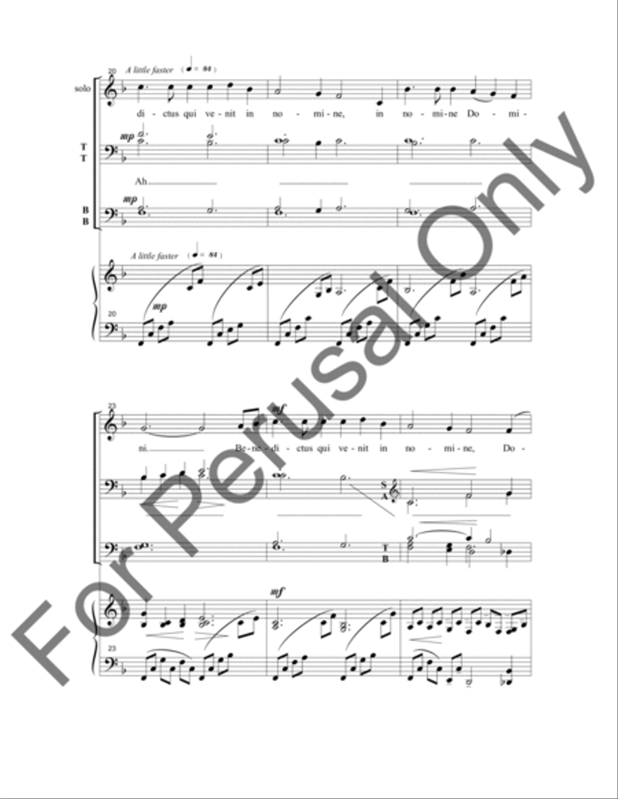 Benedictus, Hosanna 4-Part scores gallery preview page 4