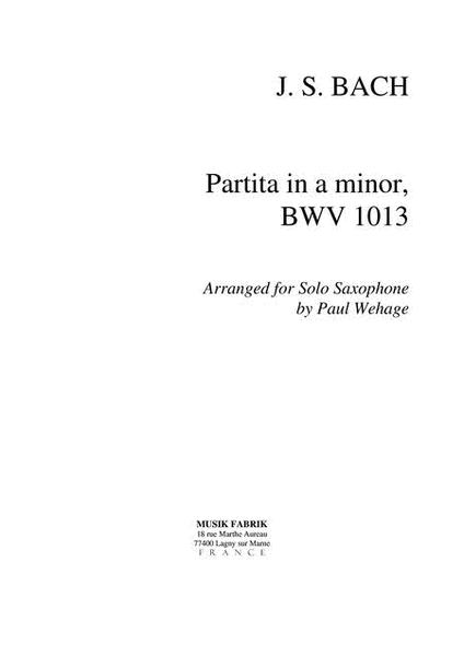 Partita in A minor BWV 1013