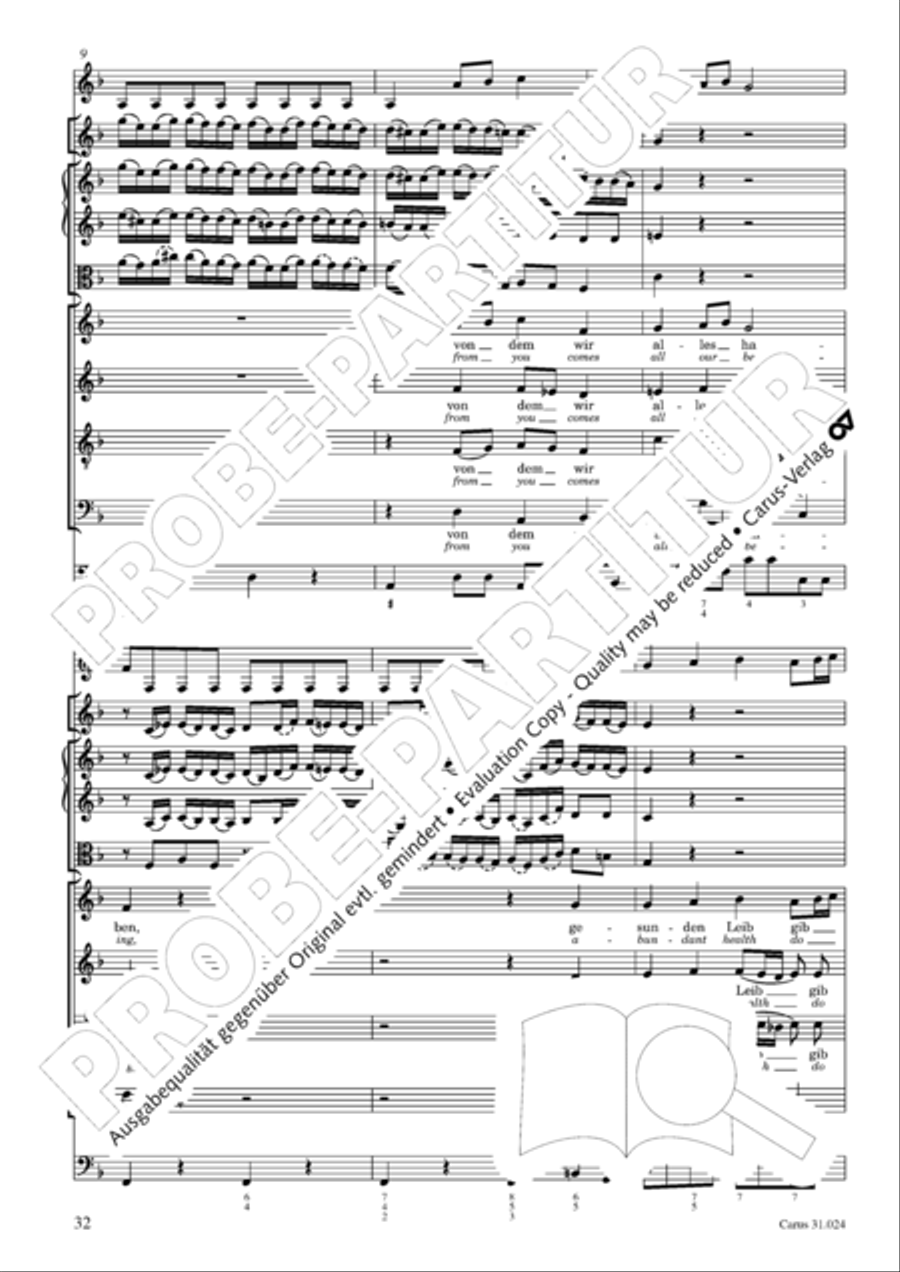 A conscience pure (Ein ungefarbt Gemute) 4-Part scores gallery preview page 33