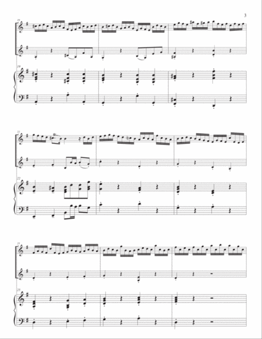 Presto, violin solo after Telemann String Duet scores gallery preview page 4