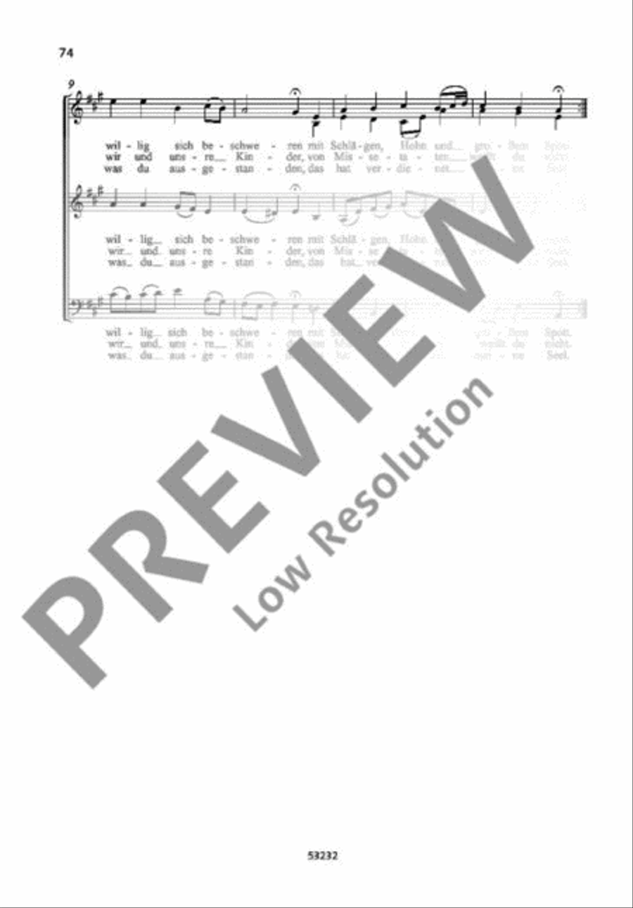 O Welt, sieh hier dein Leben A Cappella scores gallery preview page 3