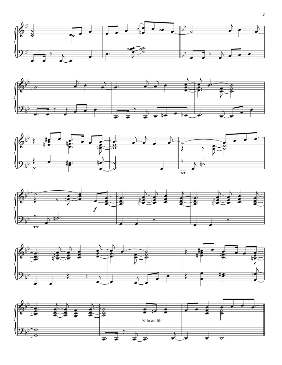 While My Guitar Gently Weeps [Jazz version] Electric Guitar scores gallery preview page 3