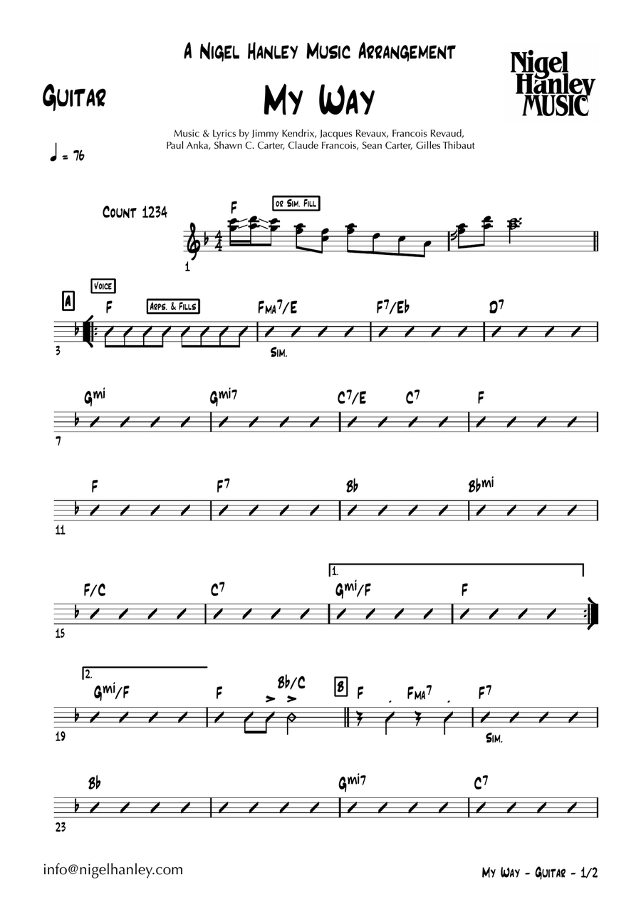 I Did It My Way Jazz Ensemble scores gallery preview page 2