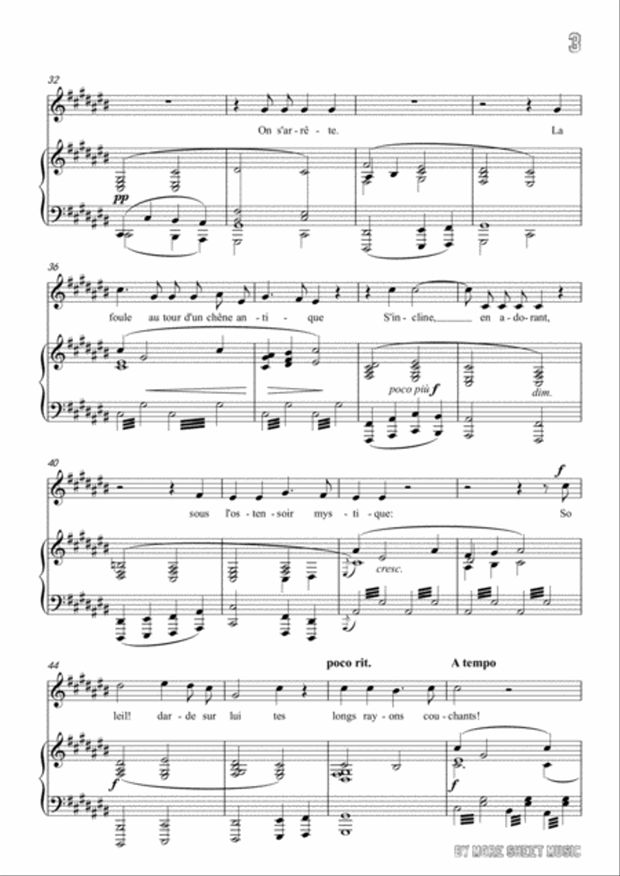 Franck-La procession in C sharp Major,for voice and piano Voice Solo scores gallery preview page 5