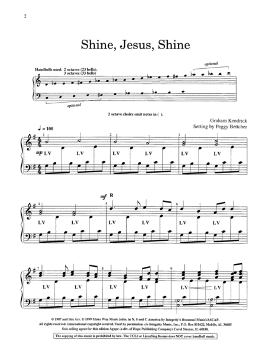Shine, Jesus, Shine 3-Octaves scores gallery preview page 2