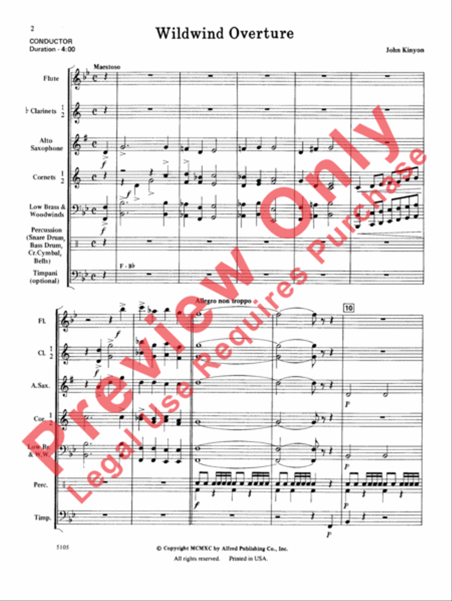 Wildwind Overture Concert Band scores gallery preview page 3