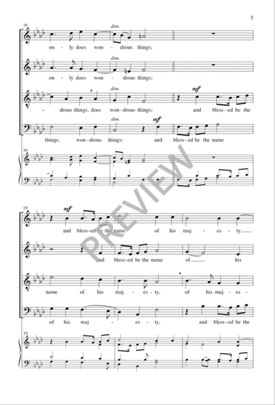 Blessed Be the Lord God Blessed Be the Lord God 4-Part scores gallery preview page 6