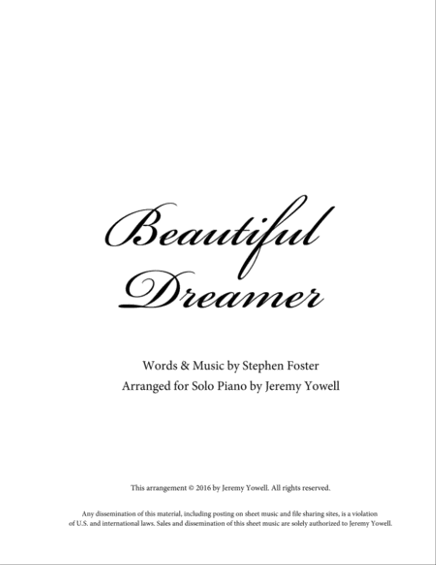 Beautiful Dreamer Piano Solo scores gallery preview page 2