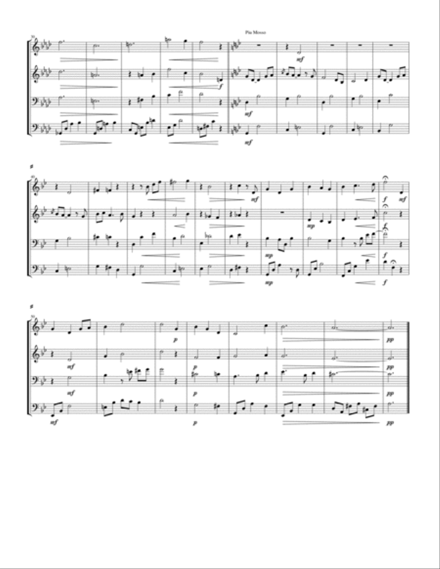 I Wonder as I Wander Brass Quartet scores gallery preview page 3