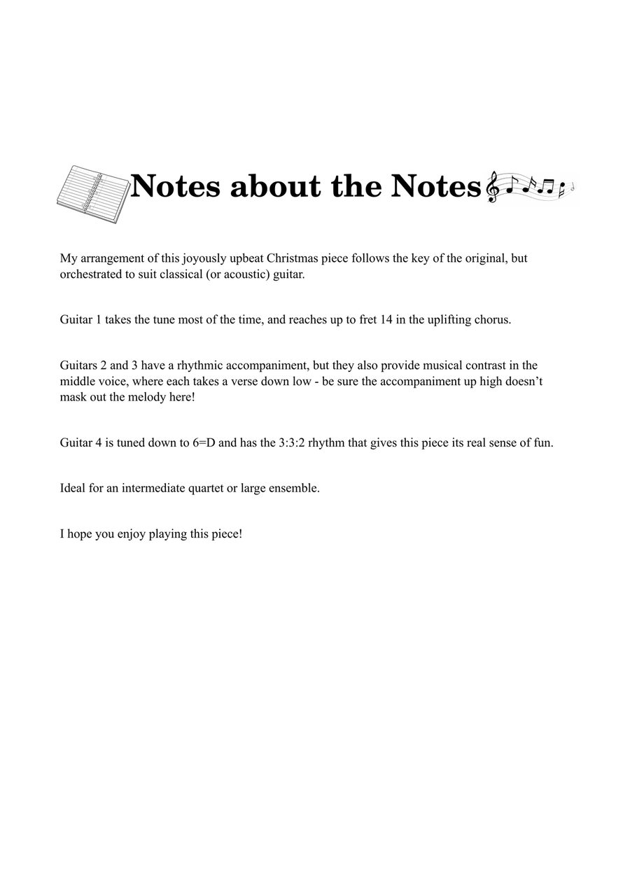 Feliz Navidad Guitar Ensemble scores gallery preview page 3