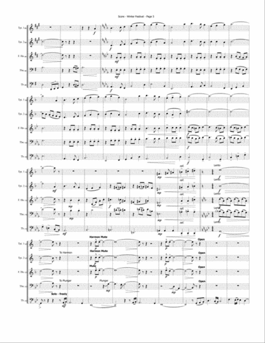 Winter Festival Brass Ensemble scores gallery preview page 5