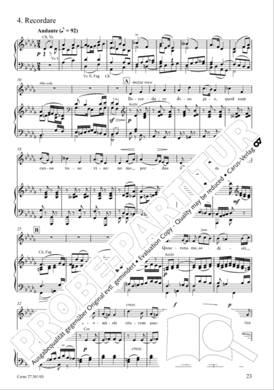 Requiem in F minor 4-Part scores gallery preview page 28