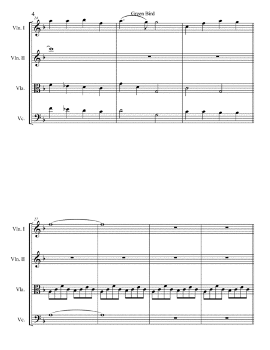 Green Bird String Quartet scores gallery preview page 4