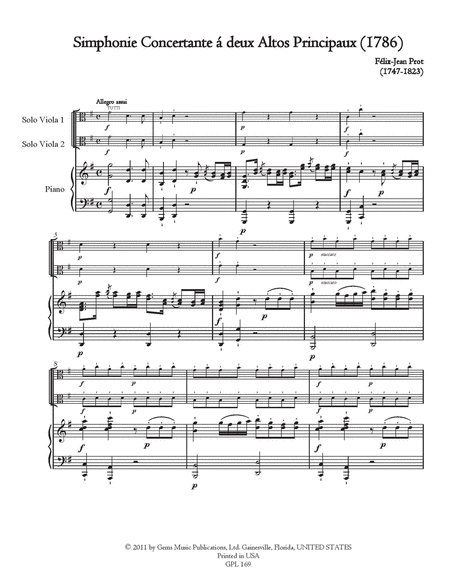 Simphonie Concertante (1786) for 2 Violas and Orchestra