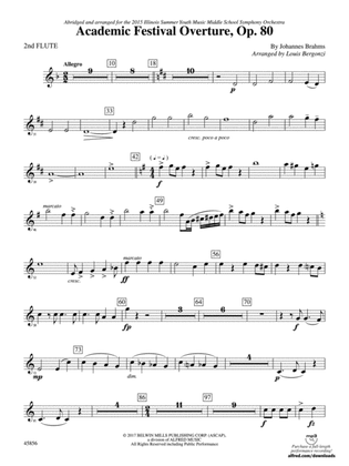 Academic Festival Overture, Op. 80: 2nd Flute