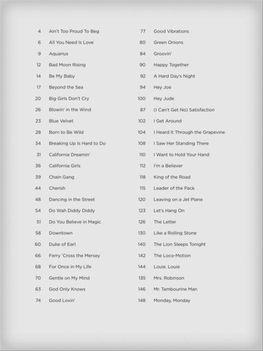 Songs of the 1960s – The New Decade Series Electronic Keyboard scores gallery preview page 3
