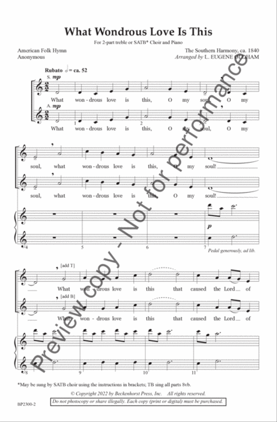 What Wondrous Love Is This - Oldham SA scores gallery preview page 3