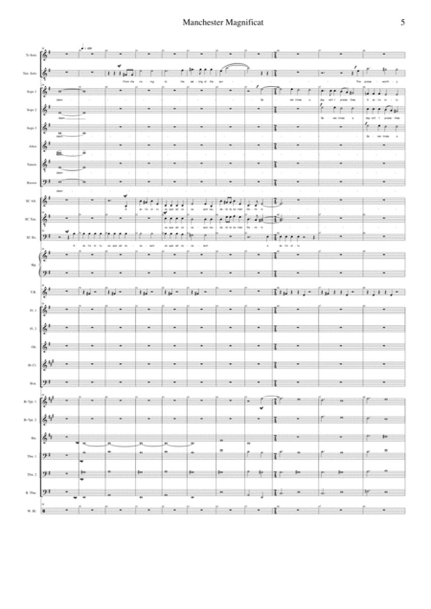 Manchester Magnificat - full orchestral version score only image number null